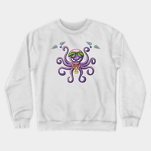 Giant octopus monster Crewneck Sweatshirt by MeKong